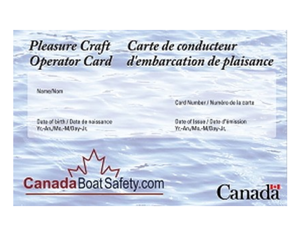 image of Canadian boating licence card front
